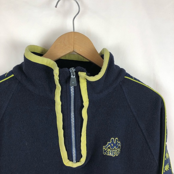 Vintage Kappa Quarter Zip Fleece Pullover 90s - Picture 3 of 5
